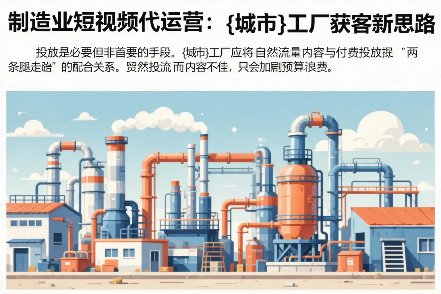 制造业短视频代运营：东营工厂获客新思路