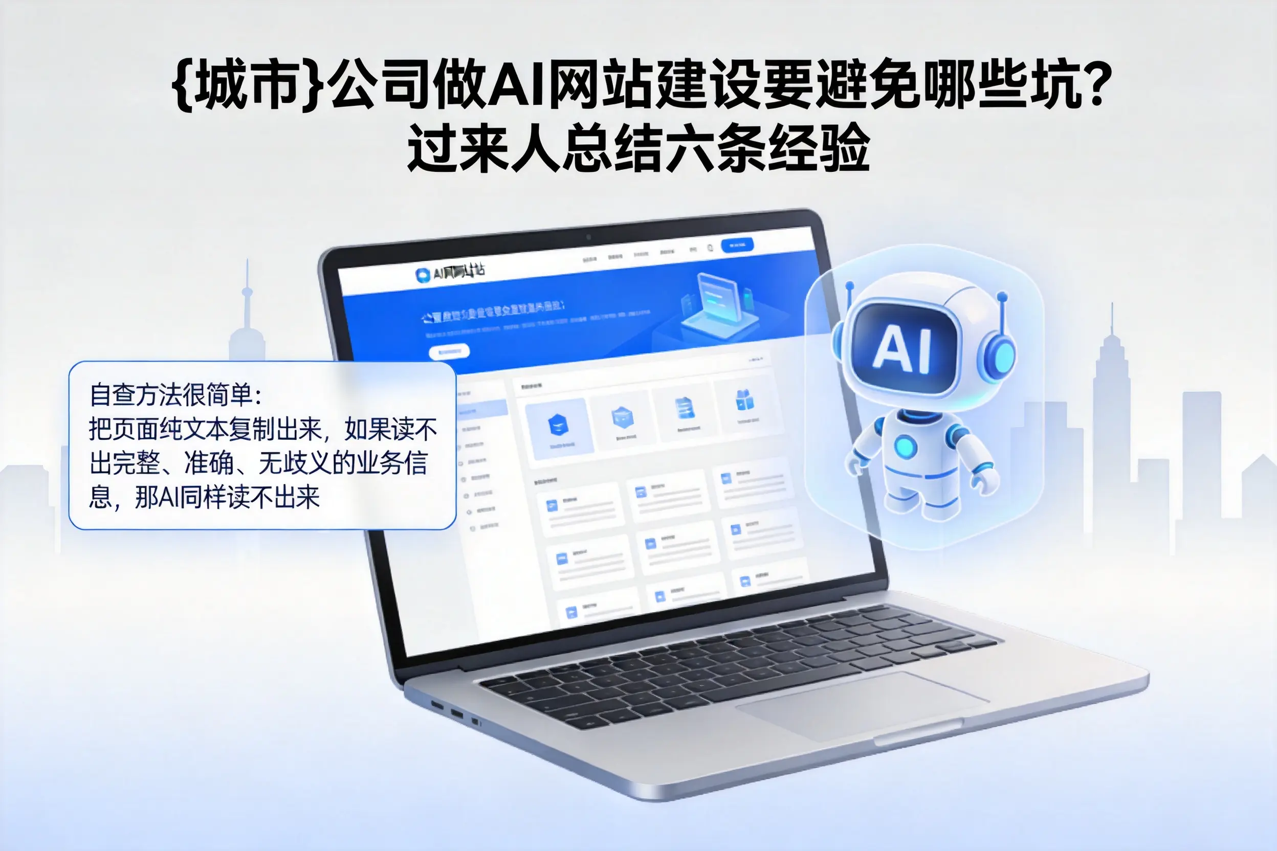 东营公司做AI网站建设要避免哪些坑?过来人总结六条经验