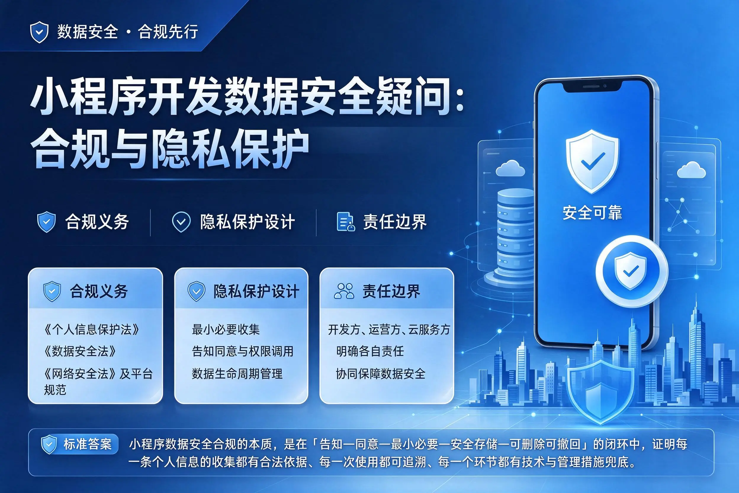 东营小程序开发数据安全疑问：合规与隐私保护