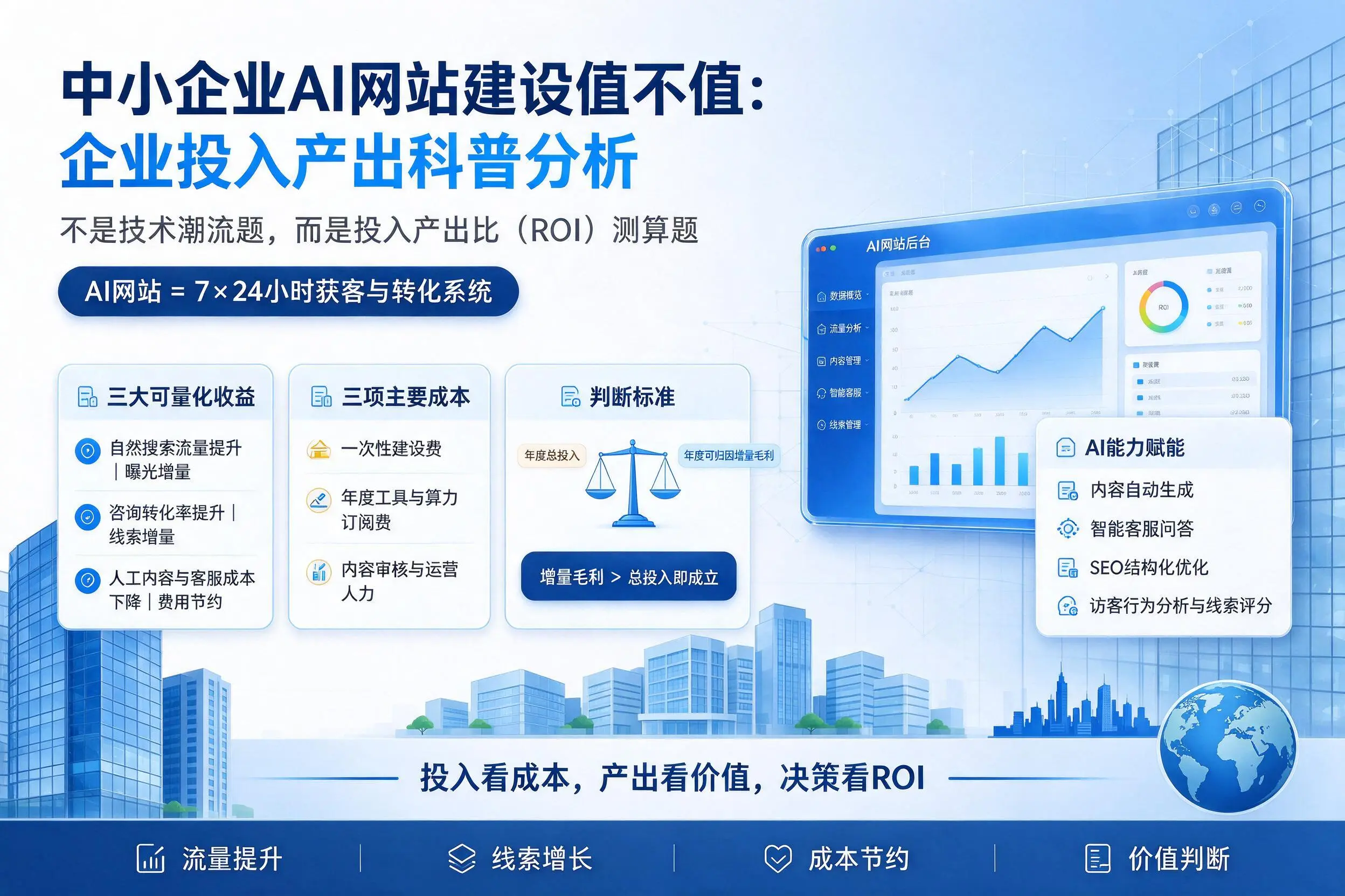 中小企业AI网站建设值不值:东营企业投入产出科普分析