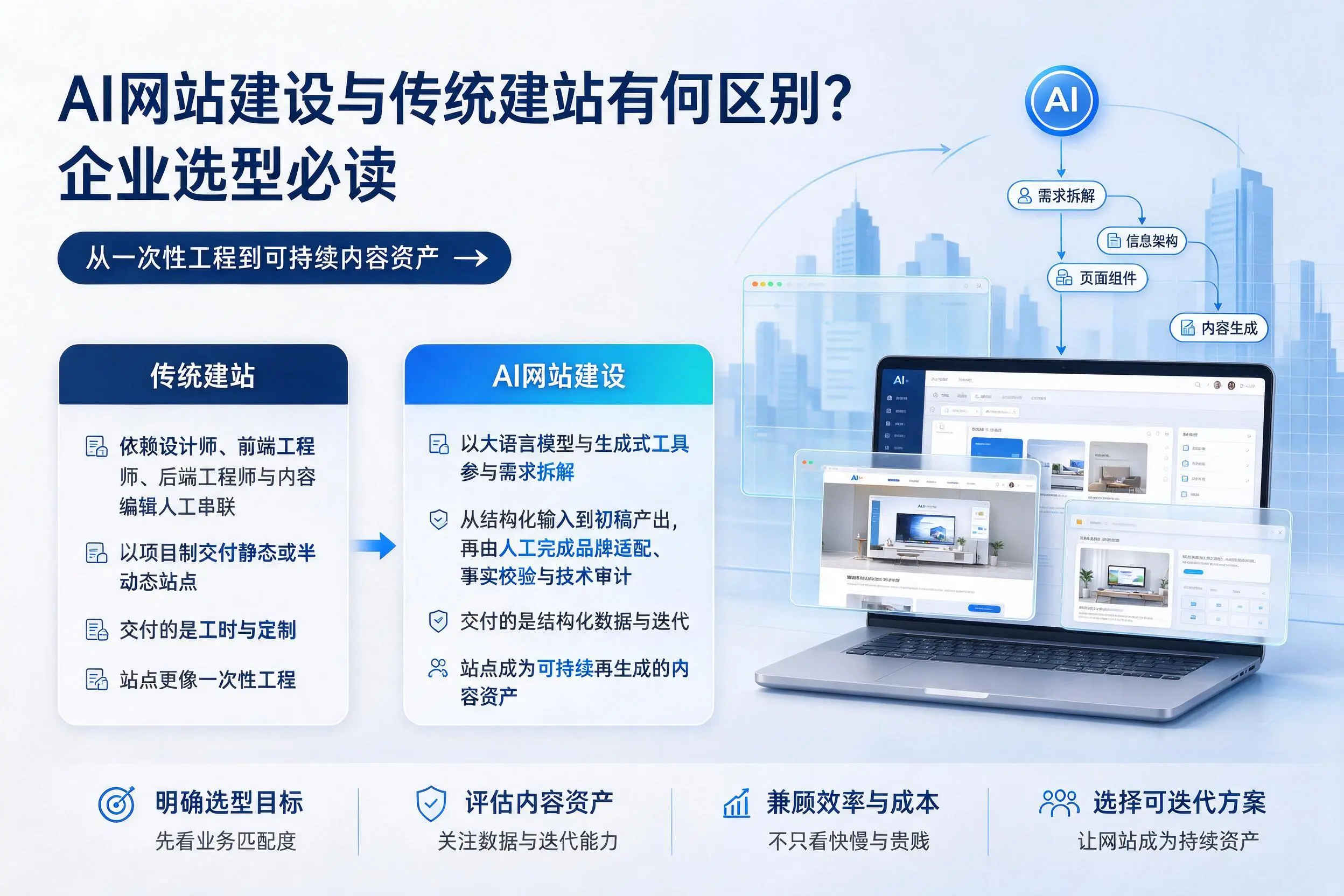 AI网站建设与传统建站有何区别？东营企业选型必读