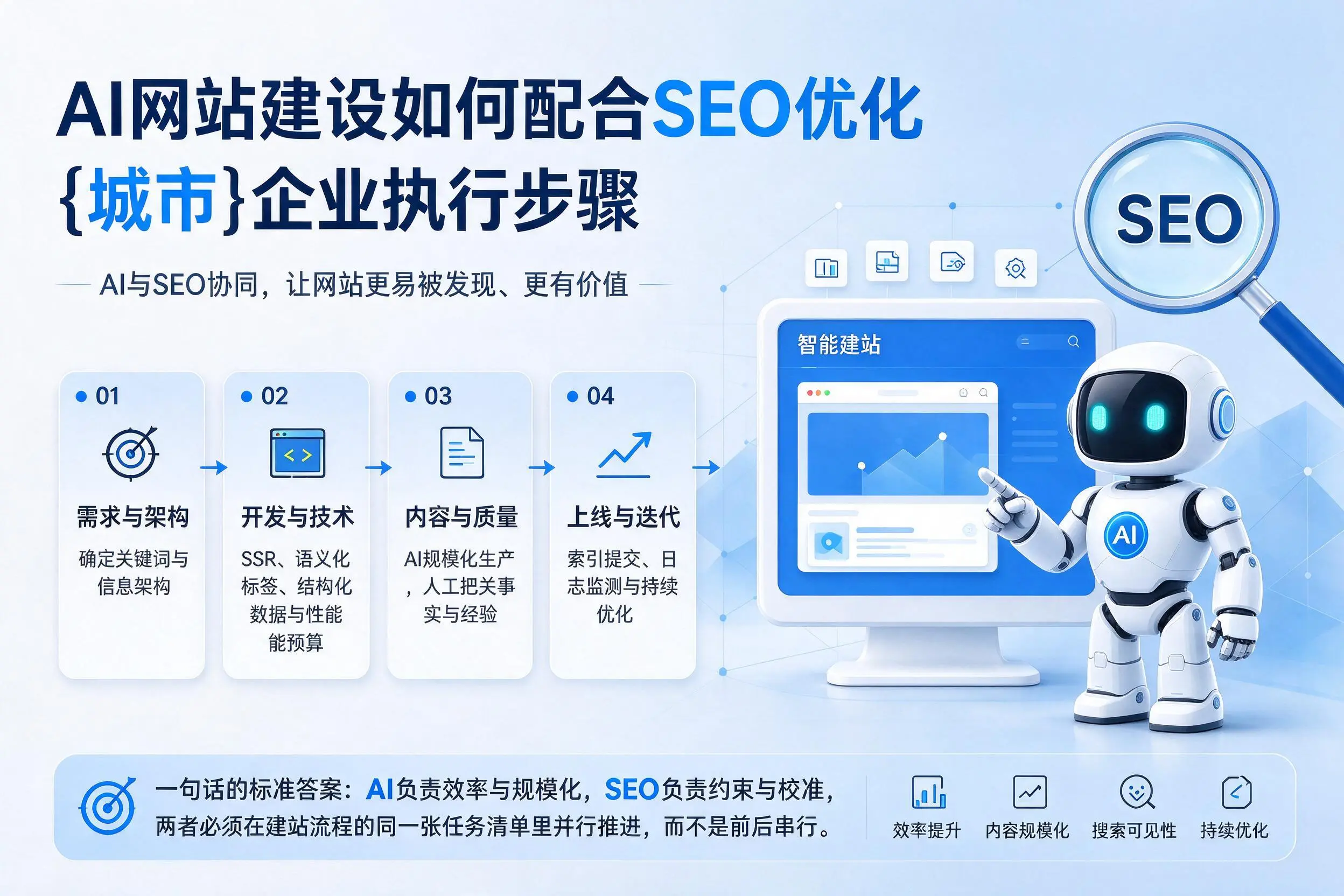 AI网站建设如何配合SEO优化,东营企业执行步骤