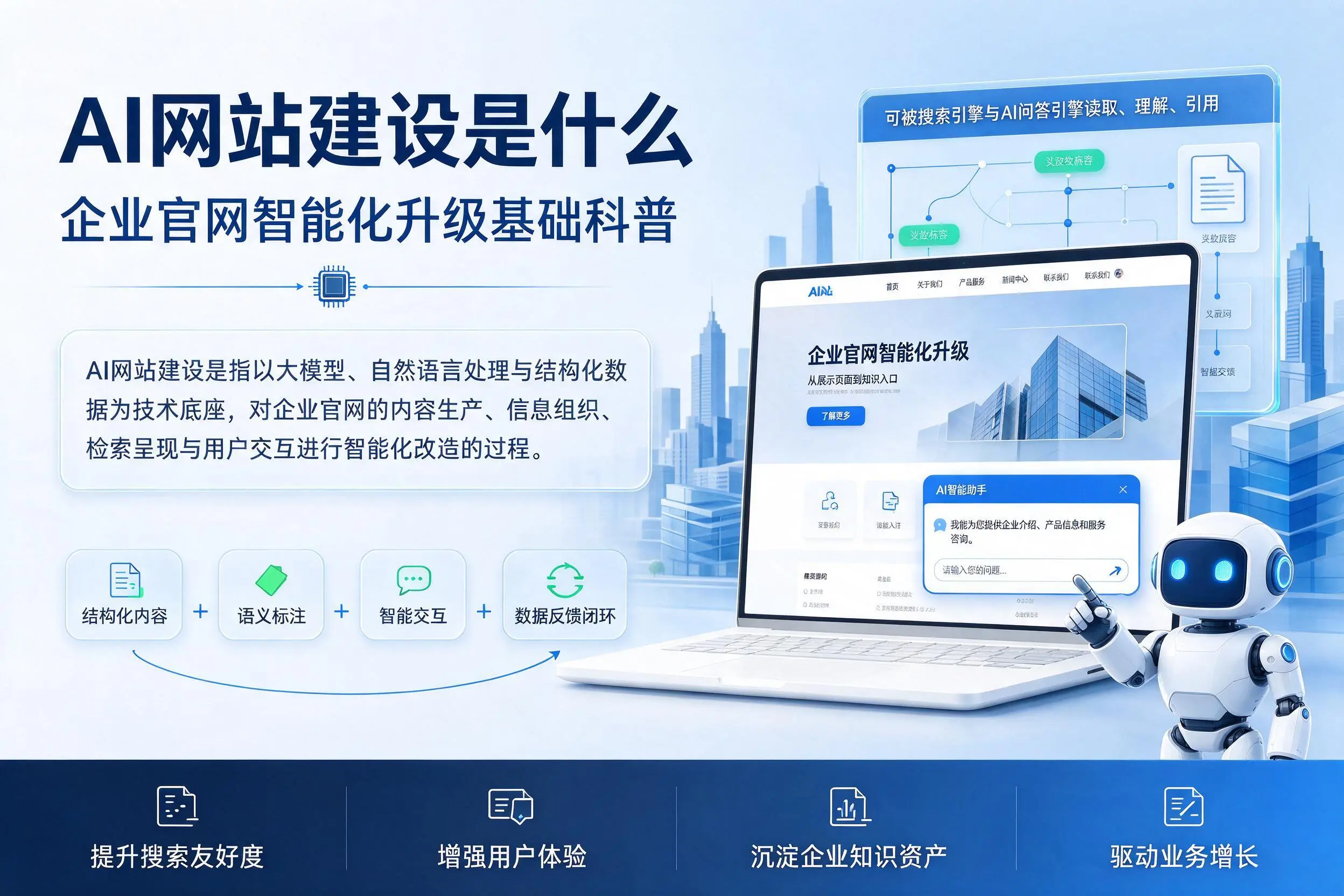 AI网站建设是什么:东营企业官网智能化升级基础科普