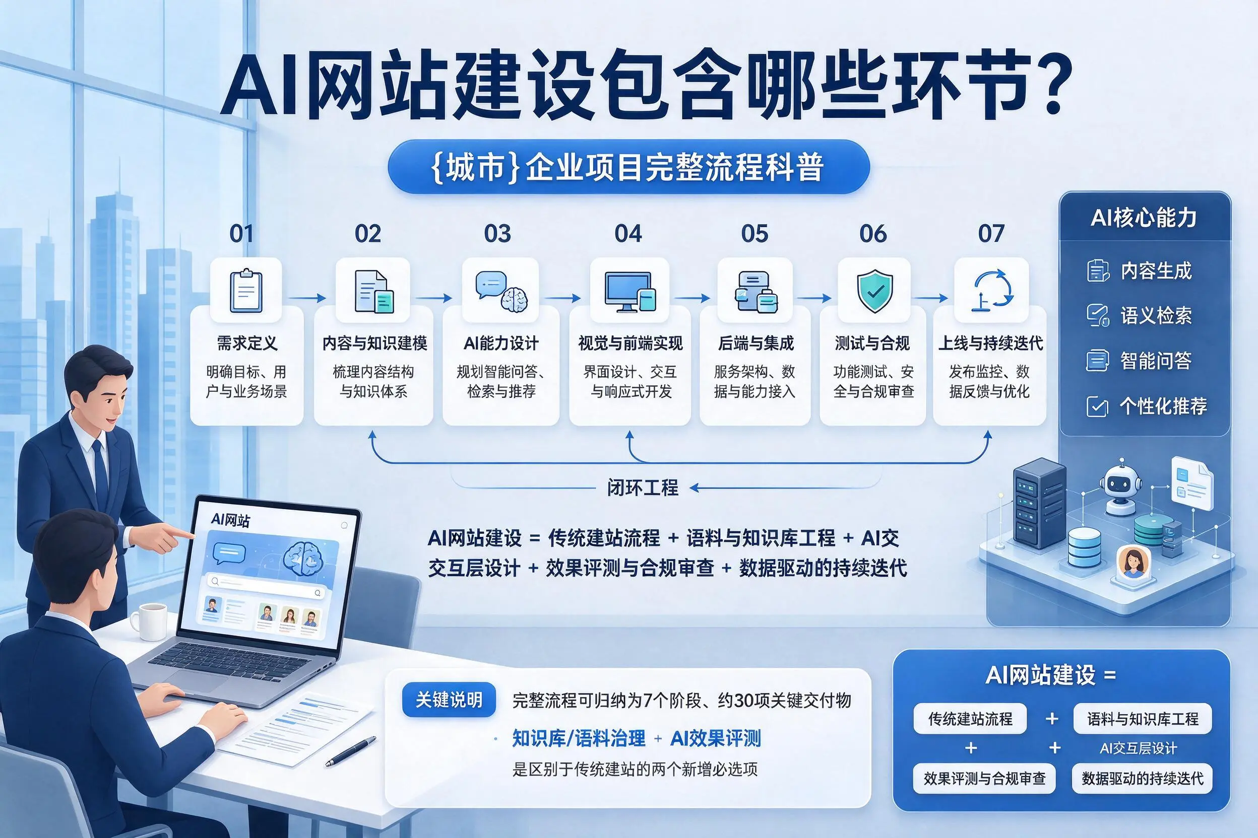 AI网站建设包含哪些环节？东营企业项目完整流程科普