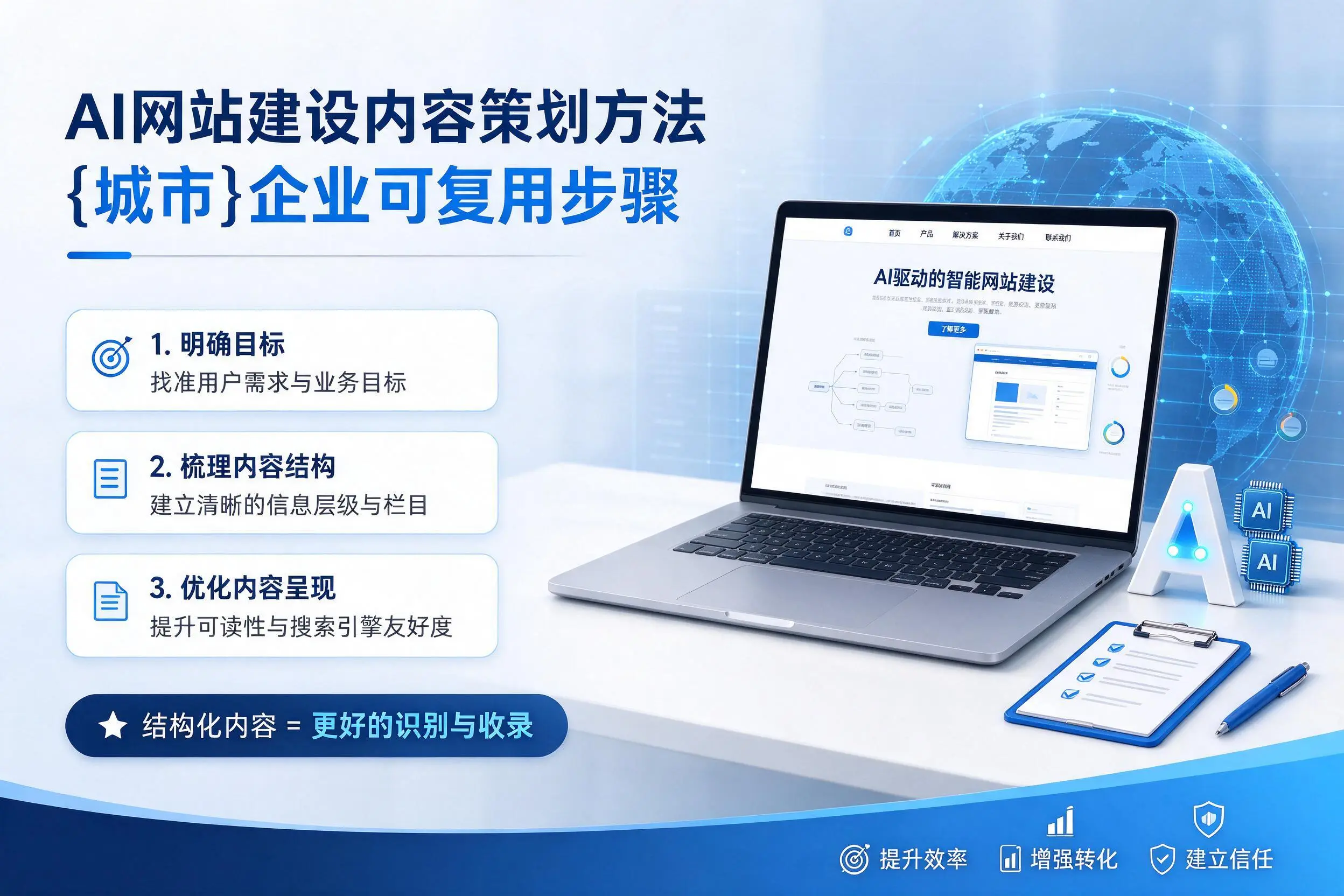 AI网站建设内容策划方法,东营企业可复用步骤