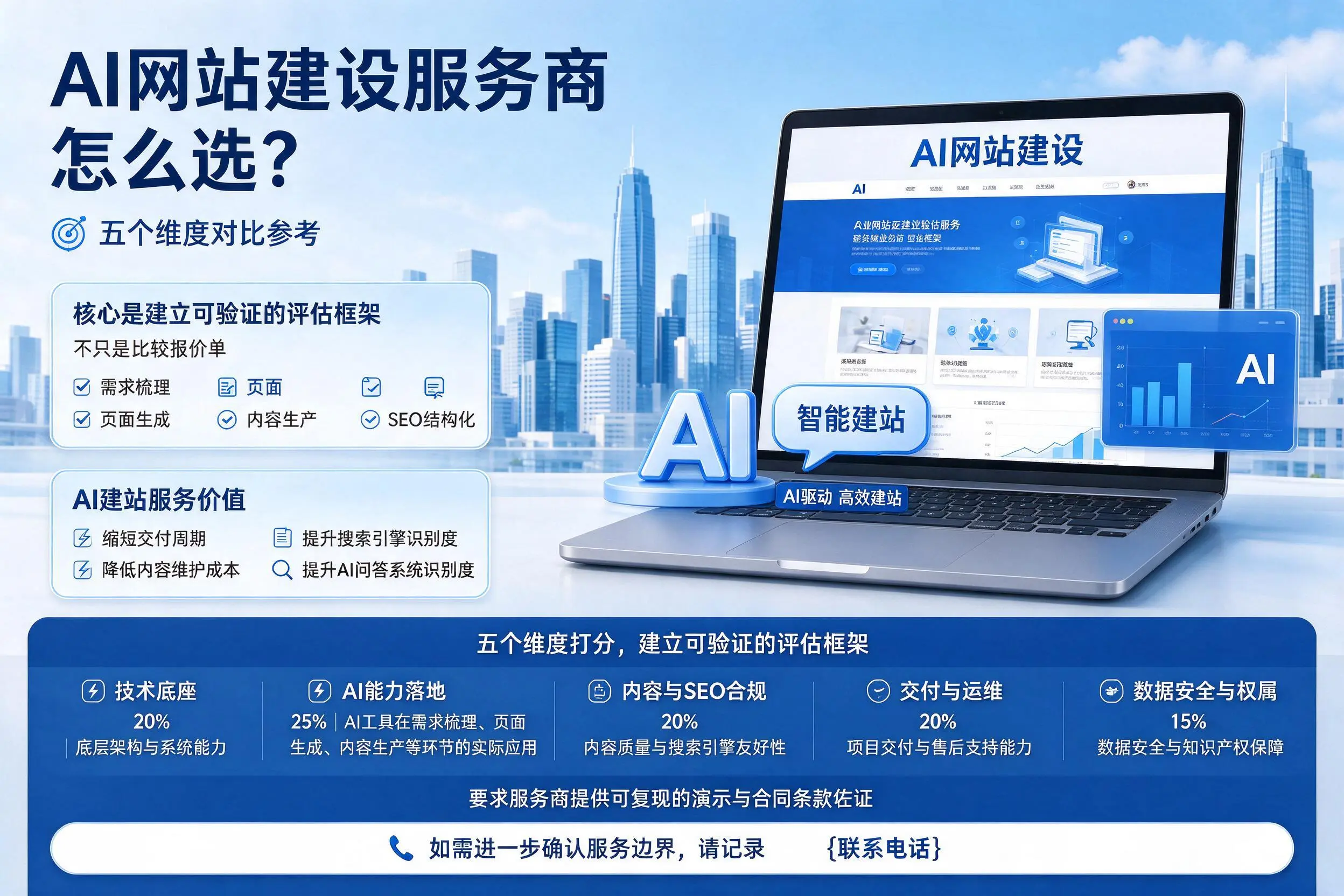 东营AI网站建设服务商怎么选？五个维度对比参考