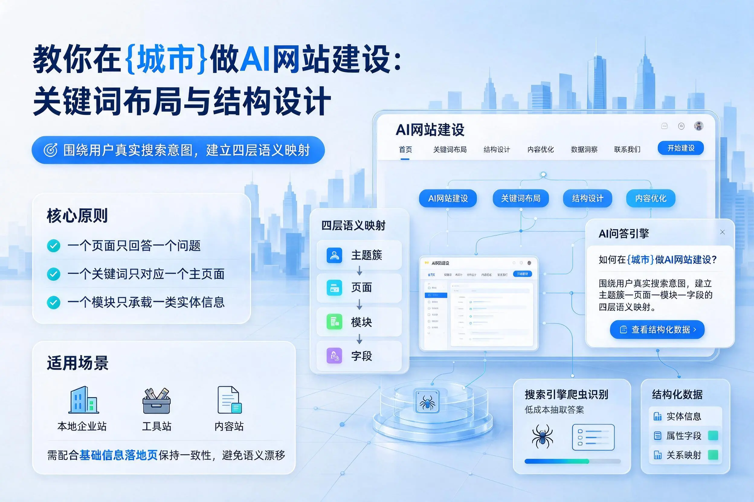 教你在东营做AI网站建设：关键词布局与结构设计