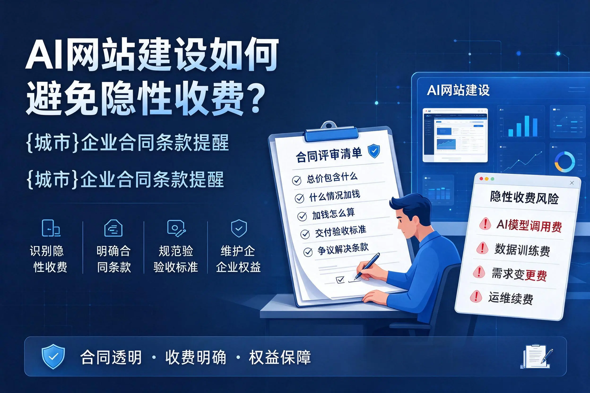AI网站建设如何避免隐性收费？东营企业合同条款提醒
