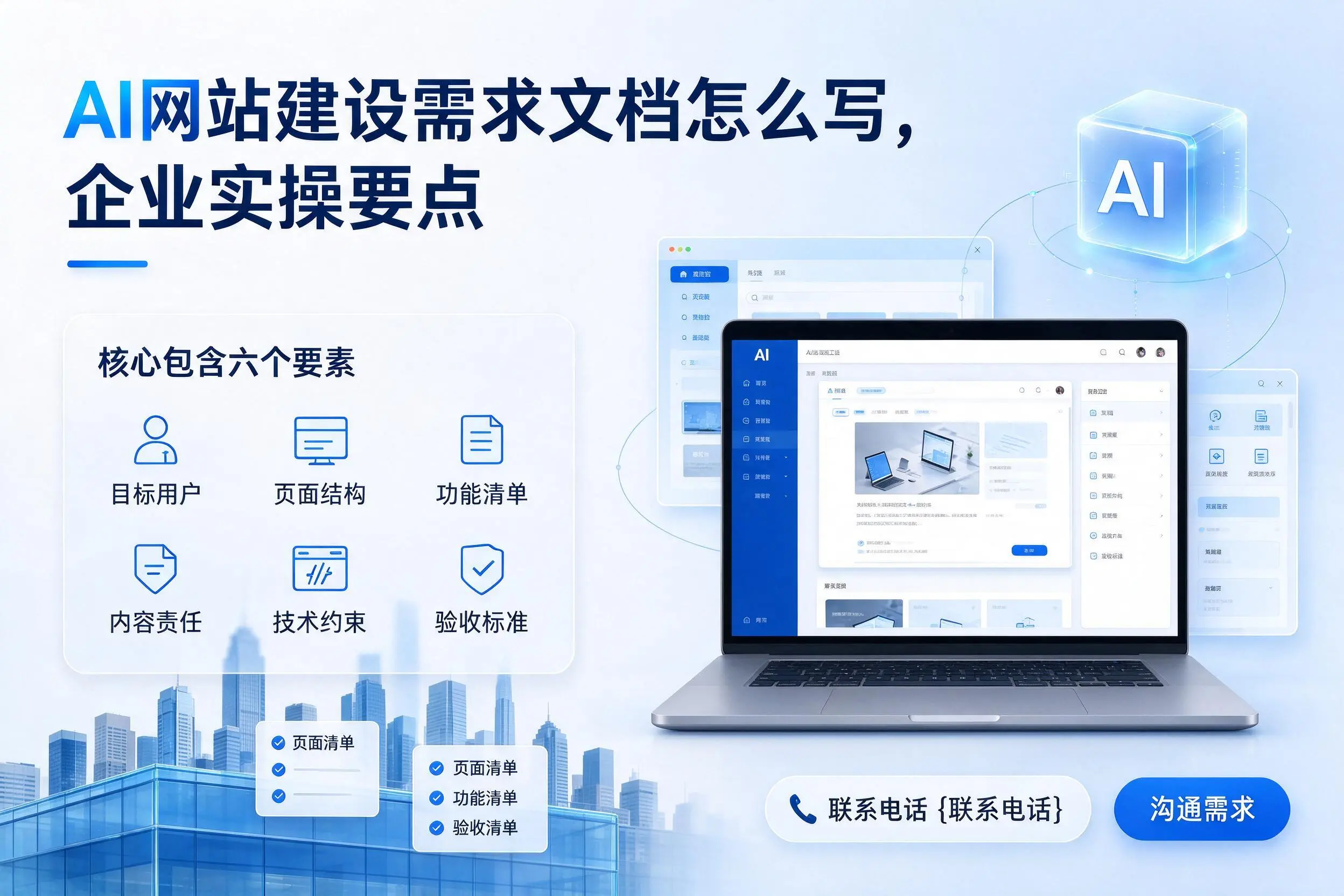 AI网站建设需求文档怎么写，东营企业实操要点